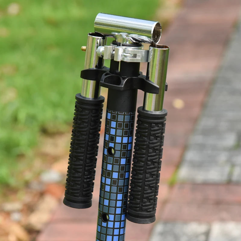 Folding Kids Kick Scooter - Blue Ride-On Toy for Boys and Girls, Adjustable Height, Lightweight and Portable