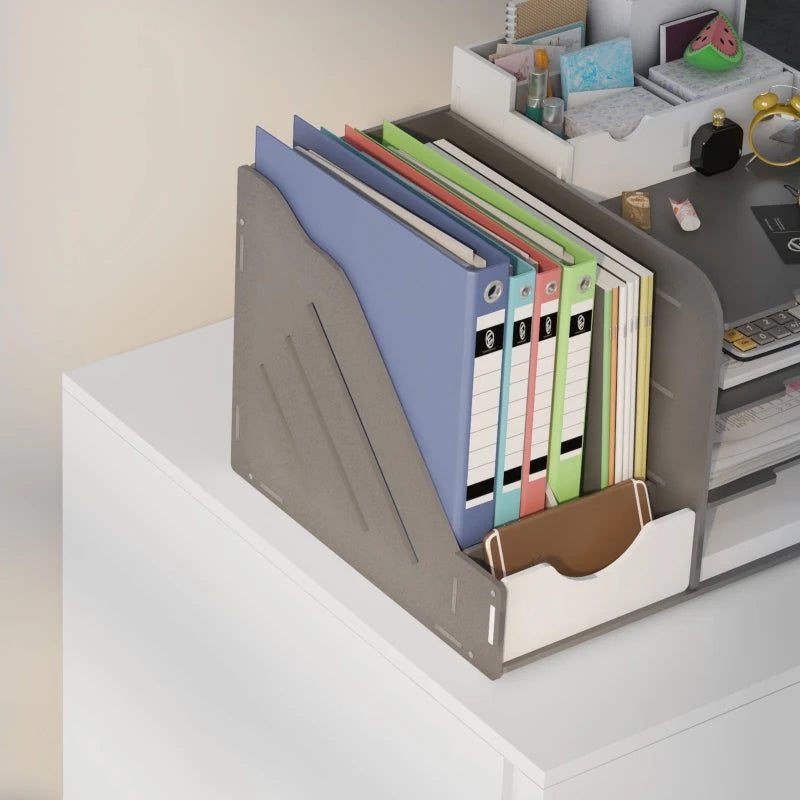 Vinsetto 3-Drawer Vertical Filing Cabinet - Mobile Steel File Cabinet with Lock, Pencil Tray & 5 Wheels, Pre-Assembled, White