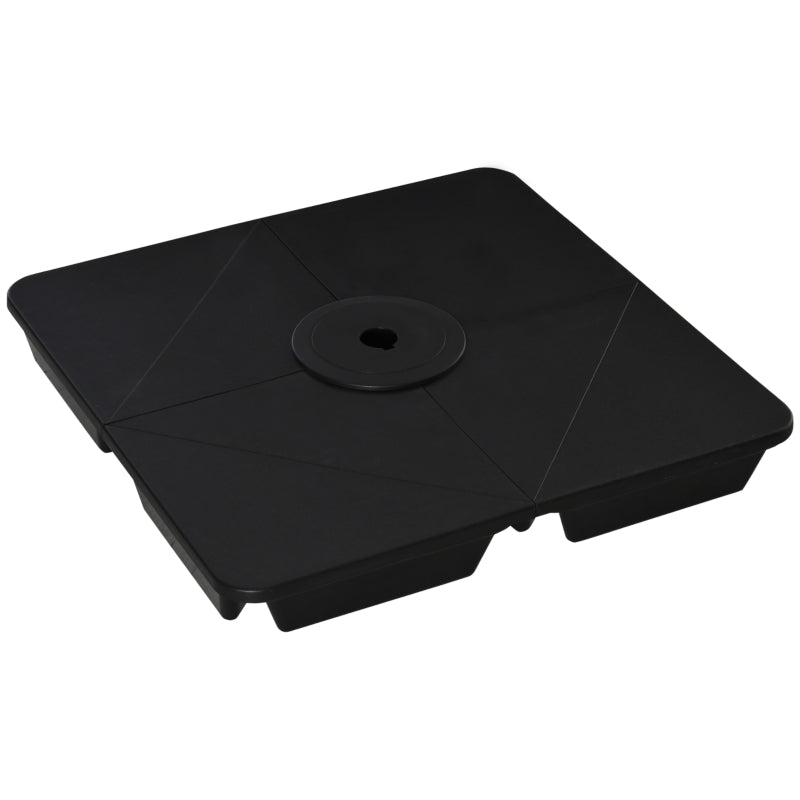 Black Sand-Filled Umbrella Base Weights for Banana & Cantilever Parasols, Set of 4