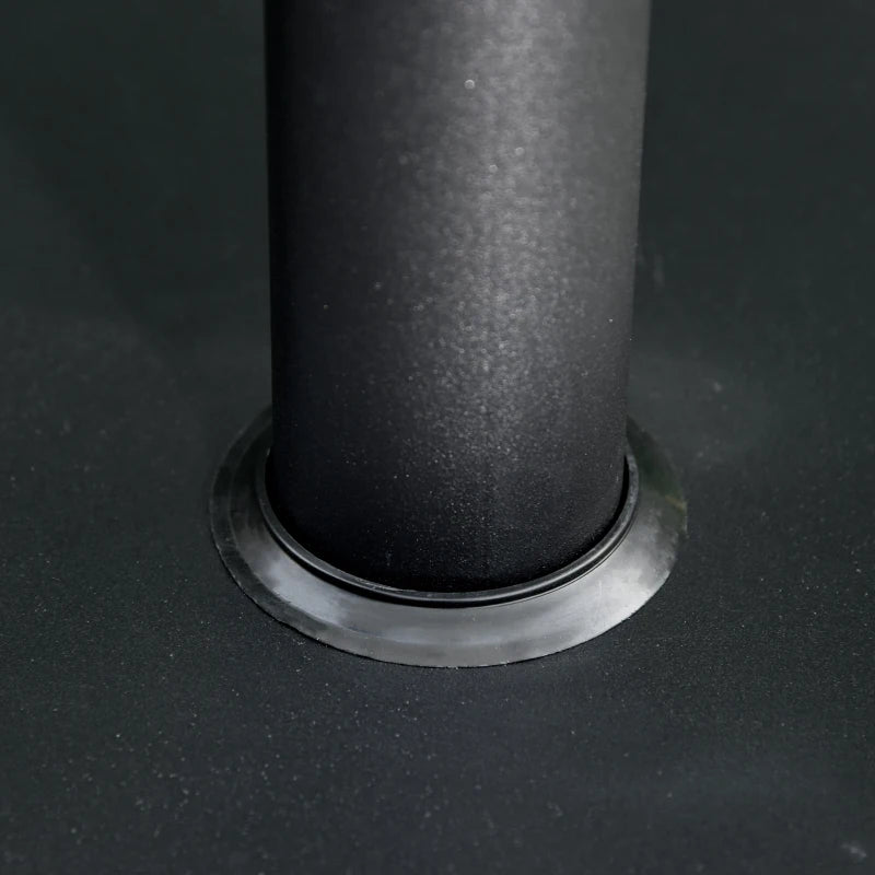 Black Square Cement Parasol Base - 11kg Umbrella Stand for Patio & Garden