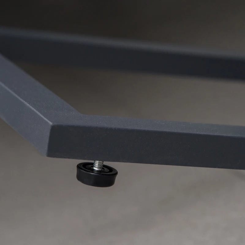 5-Piece Aluminium Framed Sofa With Black Cushions