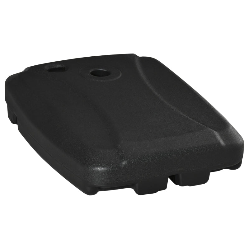 Black Portable Water and Sand Filled Parasol Base - Up to 75kg
