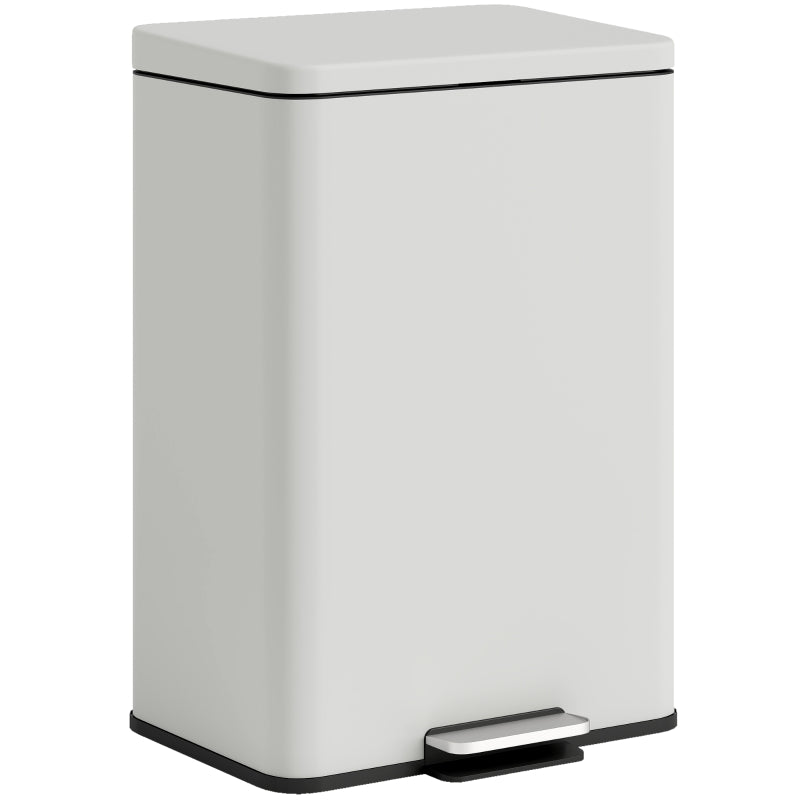 20L Cream Kitchen Bin with Soft-Close Lid, Stay-Open Function & Removable Inner Bucket - Ideal for Home & Office