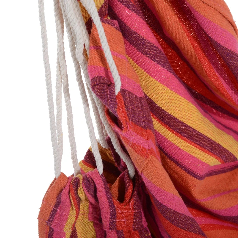 Red Outdoor Hanging Rope Hammock Chair