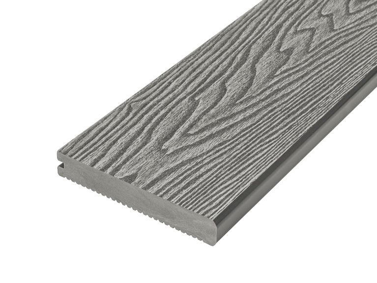 4m Solid Woodgrain Effect Bullnose Composite Decking Board
