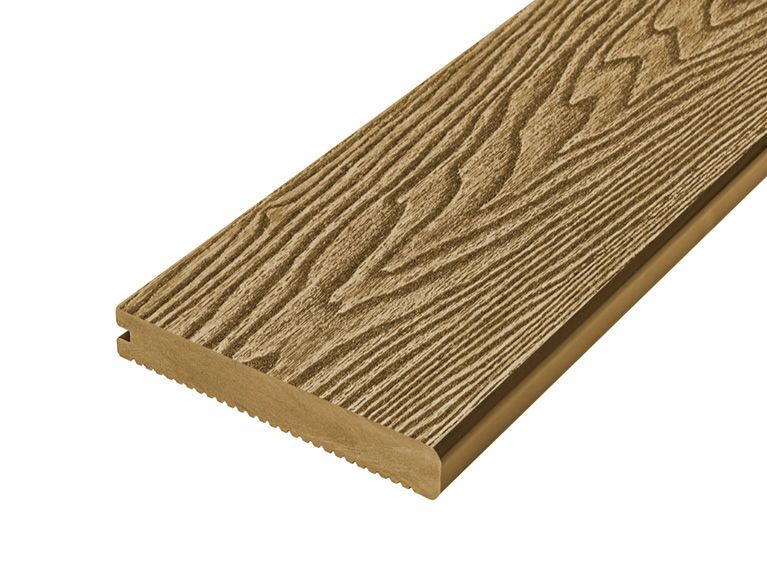4m Solid Woodgrain Effect Bullnose Composite Decking Board