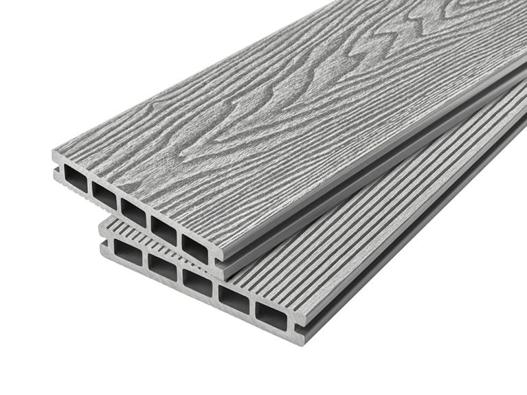 4m Woodgrain Effect Reversible Composite Decking Board