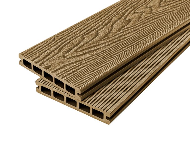 4m Woodgrain Effect Reversible Composite Decking Board