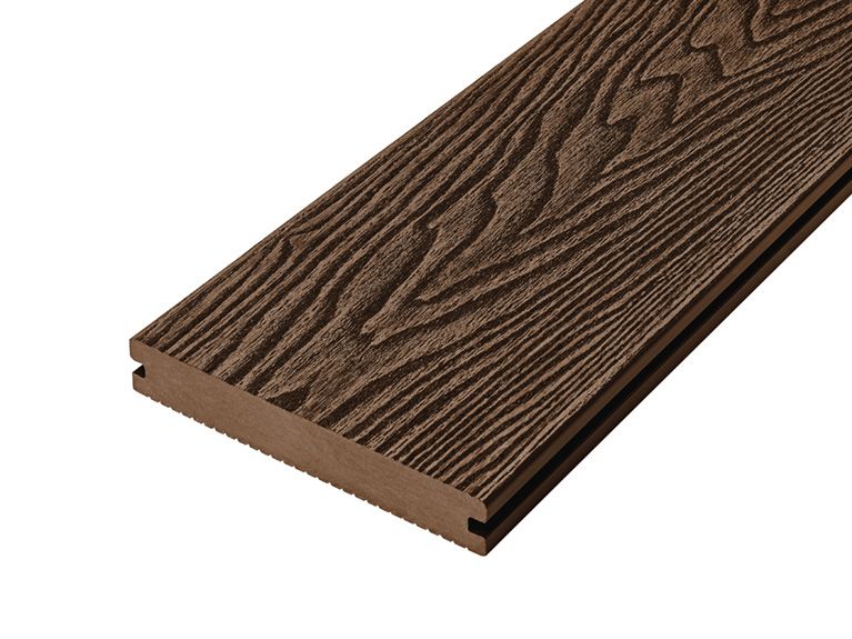 4m Solid Woodgrain Effect Reversible Composite Decking Board