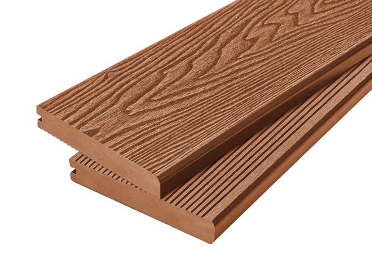 4m Solid Woodgrain Effect Bullnose Composite Decking Board