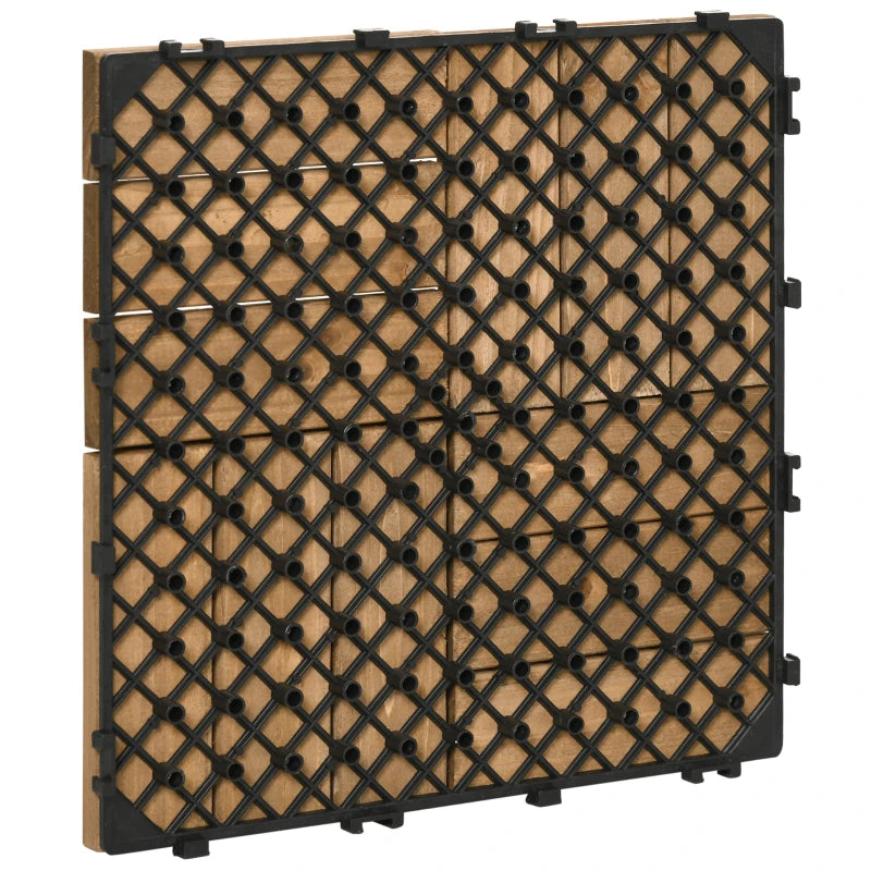 Interlocking Brown Decking Tiles (27 Tiles)