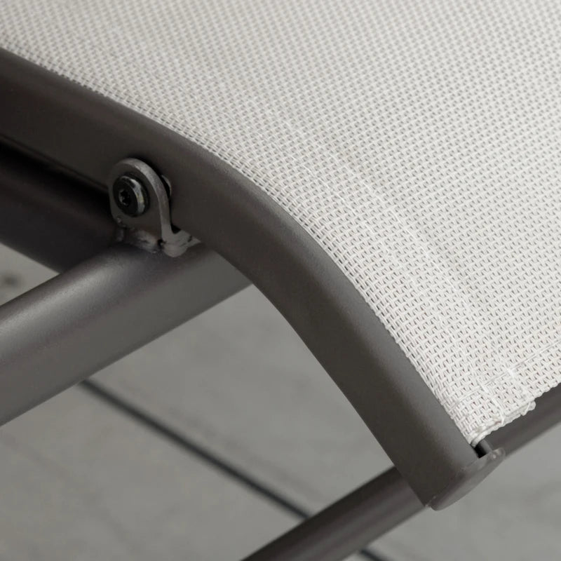 Brown/Khaki 2-Seater Metal Garden Glider Loveseat with Glass Top Table