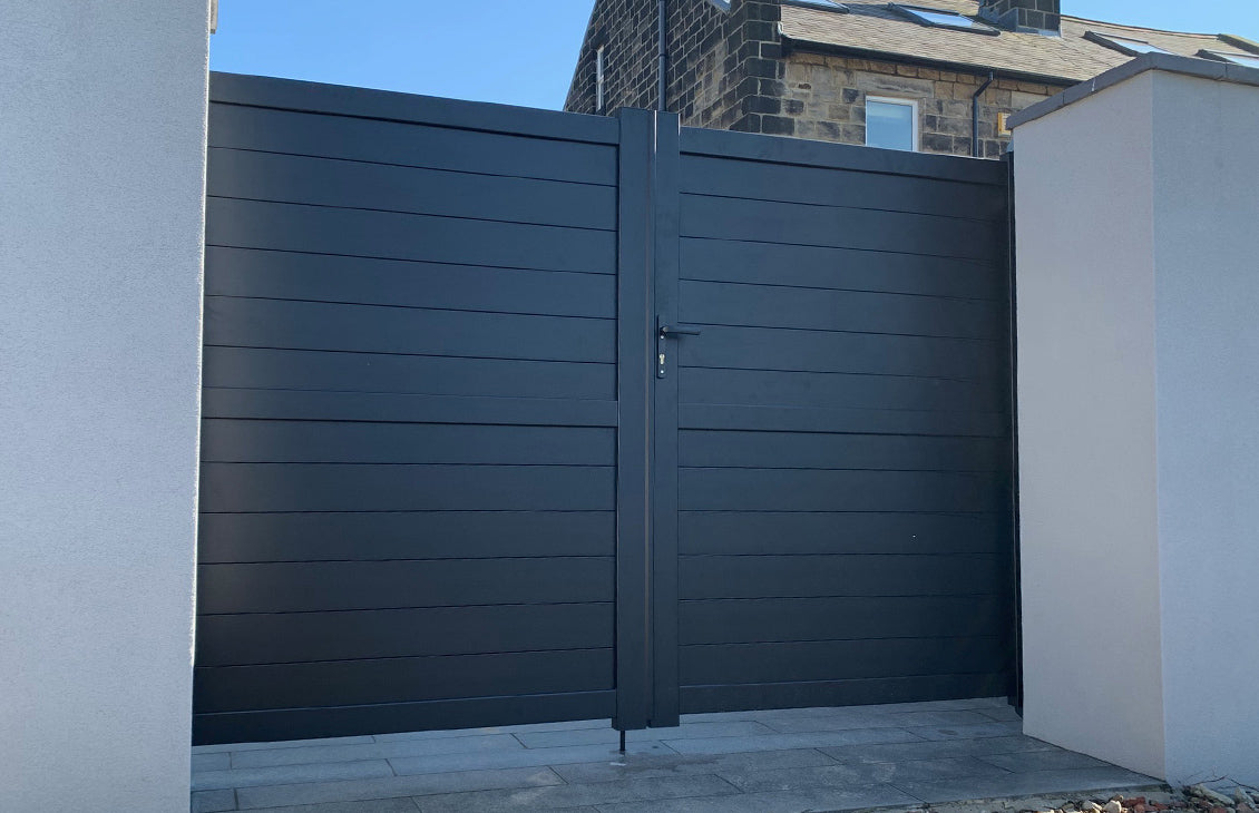 Readymade Aluminium Double Swing Driveway Gate