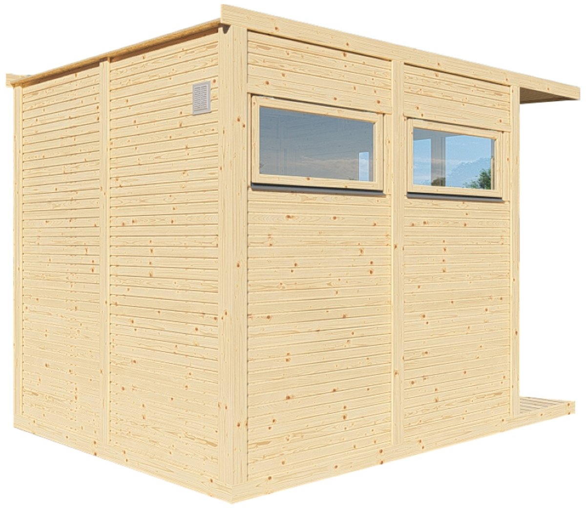 Natural Garden Office With 19mm Slatted Timber Floor