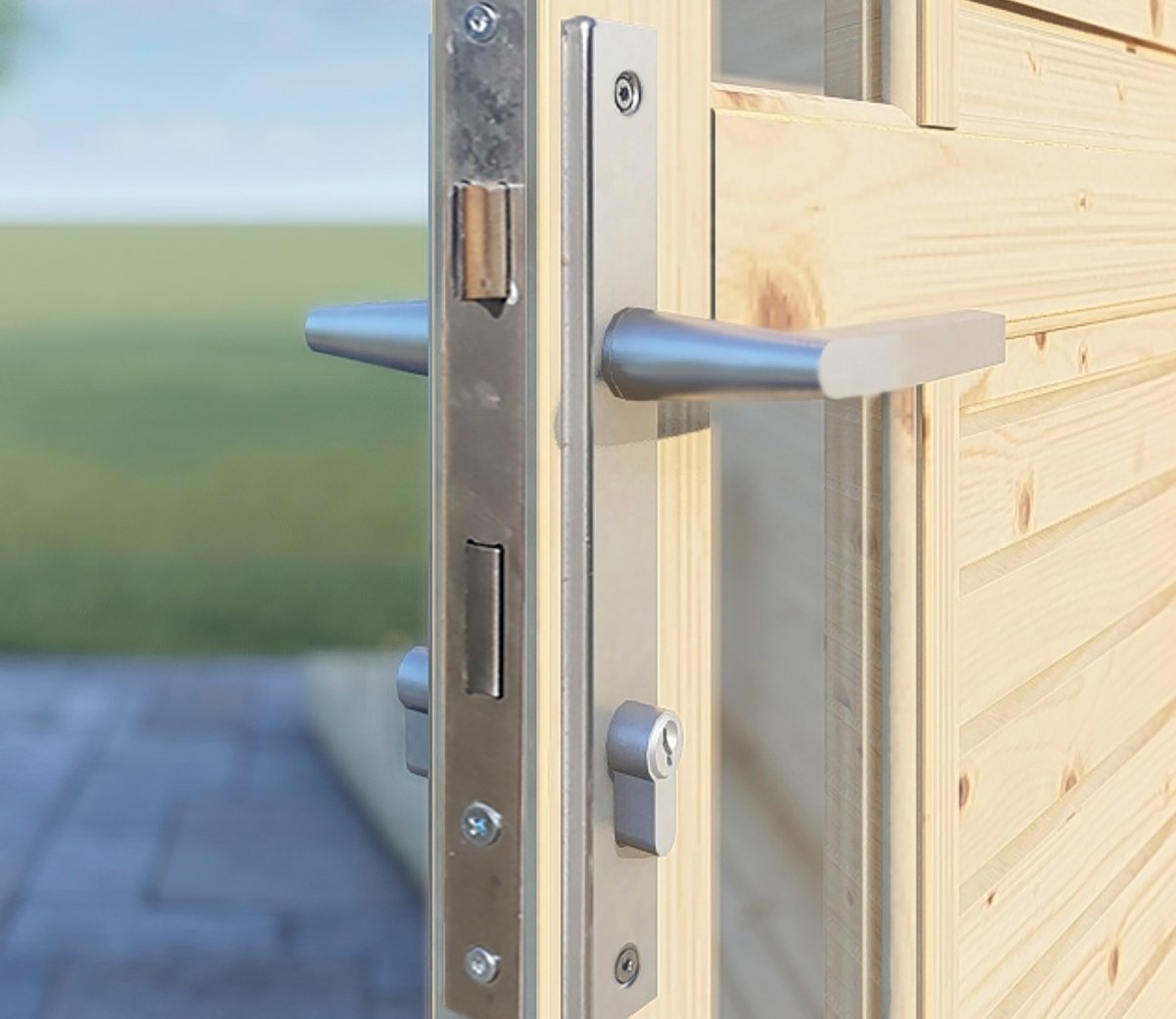 Natural Garden Office With 19mm Slatted Timber Floor