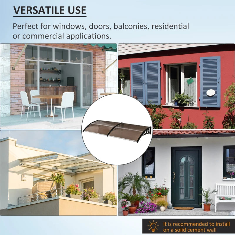 Curved Polycarbonate Door Canopy