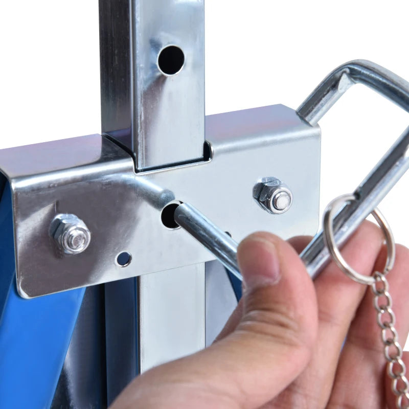 Blue Adjustable Telescopic Builders Trestle for DIY Projects