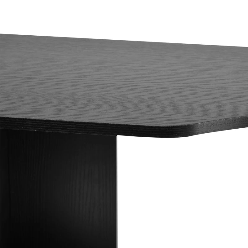 Modern Computer Desk with Drawers & Storage Shelves - Large Office Writing Table with Printer Stand, Black & White, 137x55x92cm