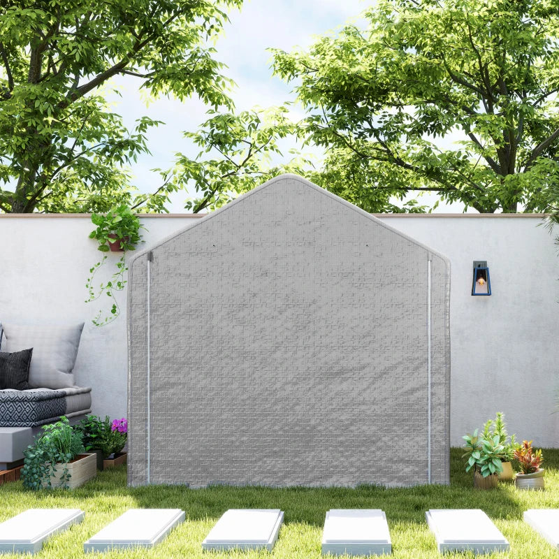 Durable 2 x 2m Garden Fabric Storage Tent - Grey