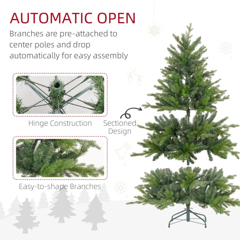 5ft Green Bare Artificial Christmas Tree with 1309 Tips - Perfect for Holiday Decor and Festive Celebrations