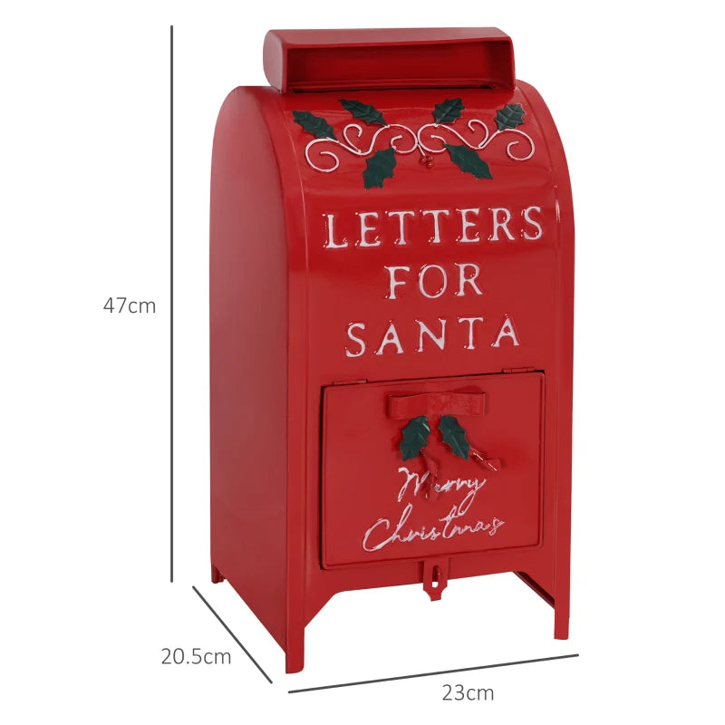 A5 Christmas Letter Postbox - Festive Red & White Design for Holiday Mail, Perfect for Letters to Santa