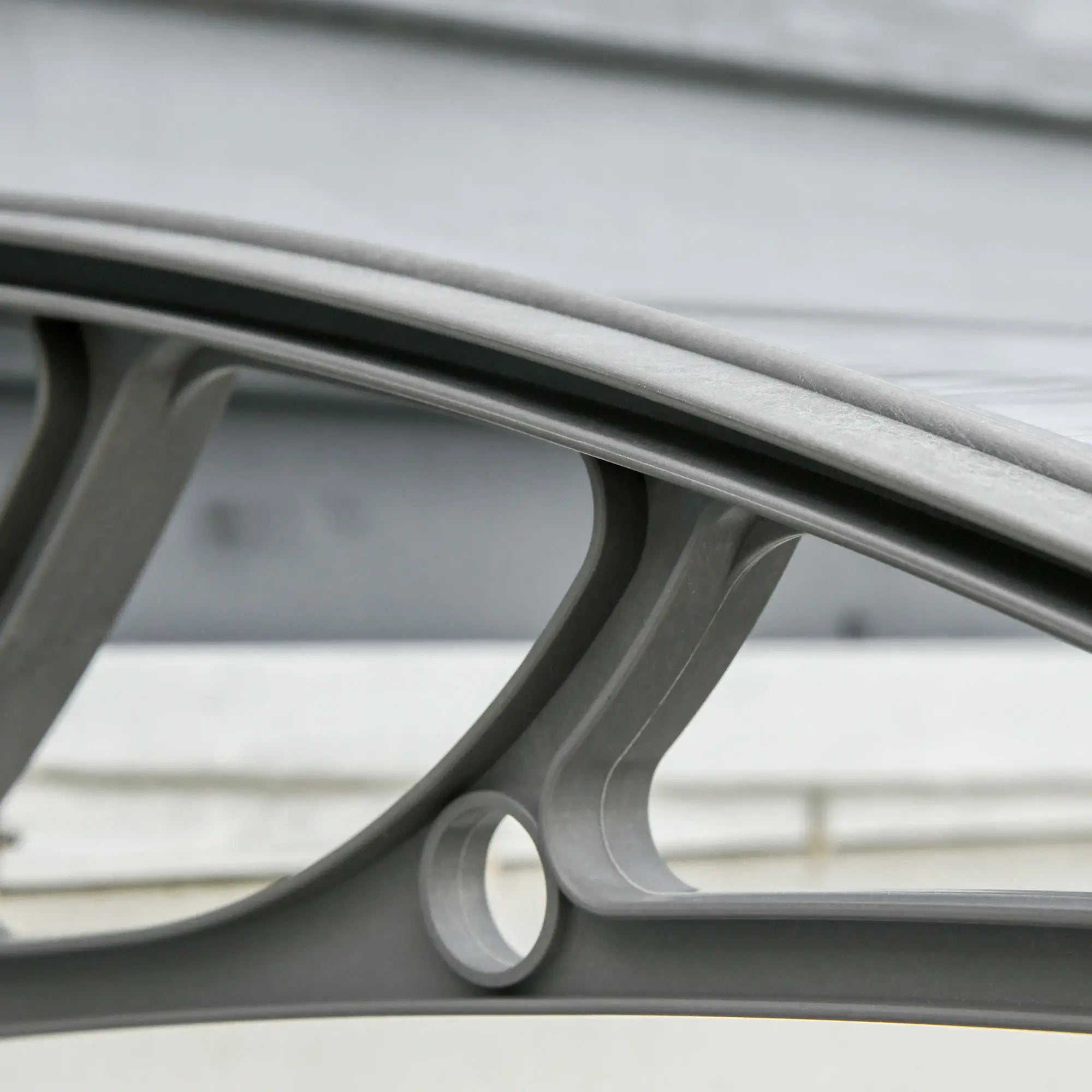 100 x 75cm Clear Front/Back Door Canopy - Aluminium Rigid Plastic Polycarbonate Rain Shelter