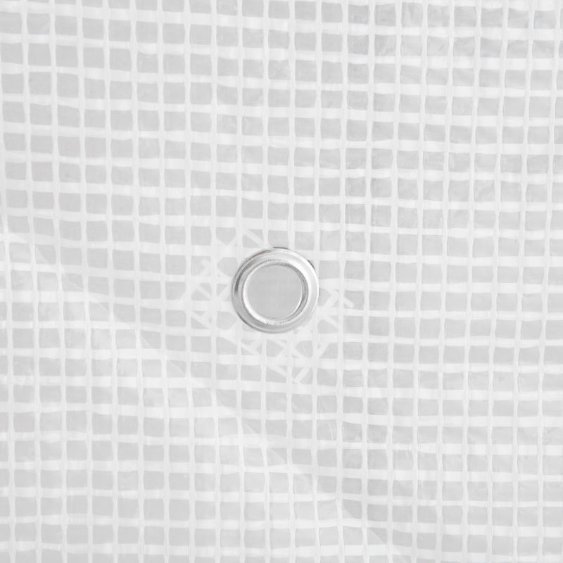 Portable White Mini Greenhouse with 4 Shelves for Plants, 100x80x150cm