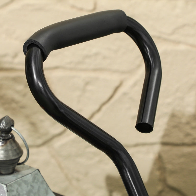 114L Green Steel Frame Garden Cart Trolley - Heavy Duty Outdoor Utility Wagon