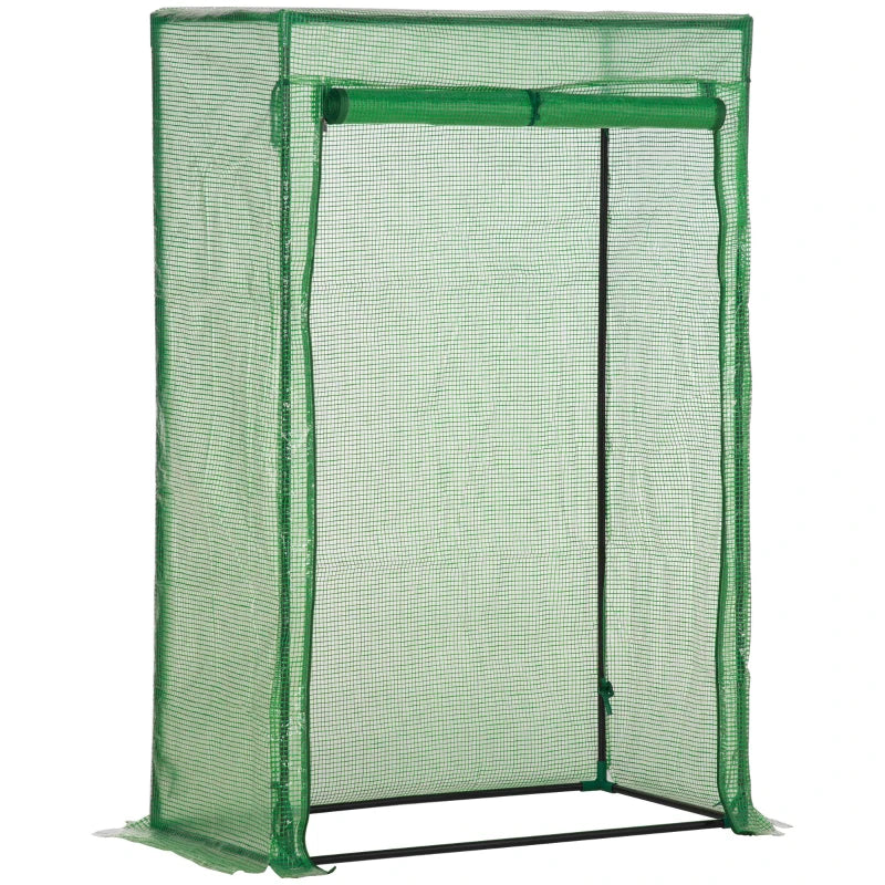 Green Steel Frame Tomato Greenhouse with Roll-up Door - Outdoor Gardening Solution