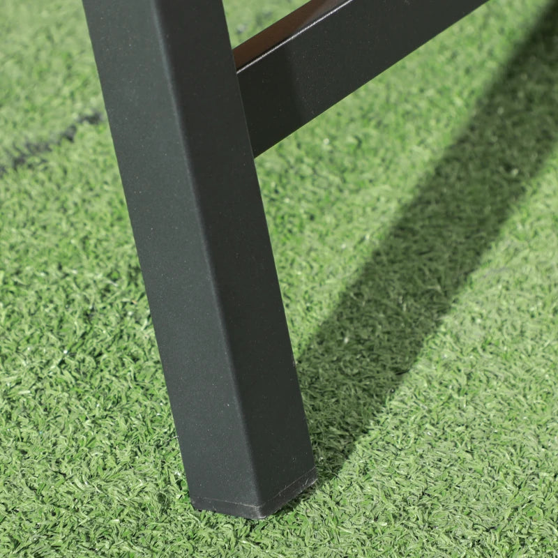 Grey Foldable Rattan Sun Lounger with Adjustable Backrest