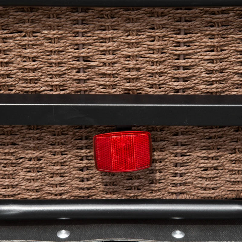 Steel Bike Trailer with Triple Safety Features for Outdoor Storage and Transport