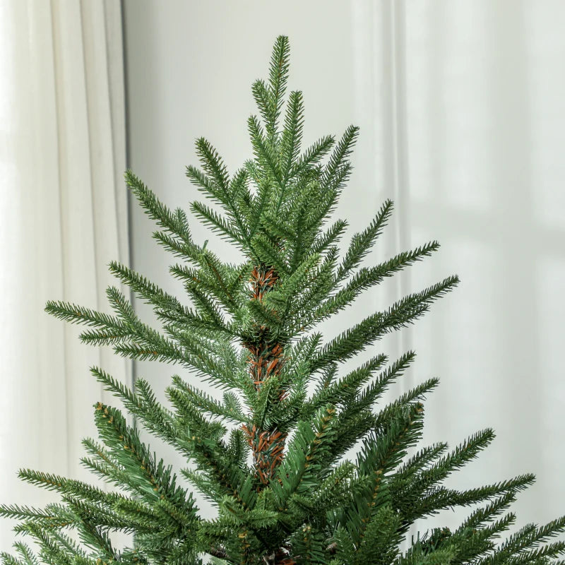 5ft Bushy & Bare Green Artificial Christmas Tree - Lush Holiday Decor for Home & Office, Easy Setup, Realistic Look