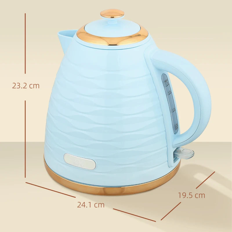 3kW Rapid Boil Light Blue Honeycomb Kettle - Stylish Electric Tea Kettle for Fast Boiling and Modern Kitchen Decor