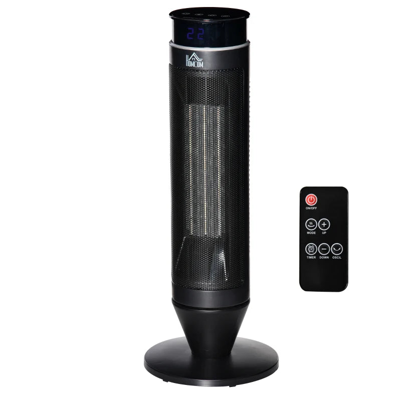Portable 21 Inch Ceramic Electric Space Heater with 1000W 2000W Power and Timer