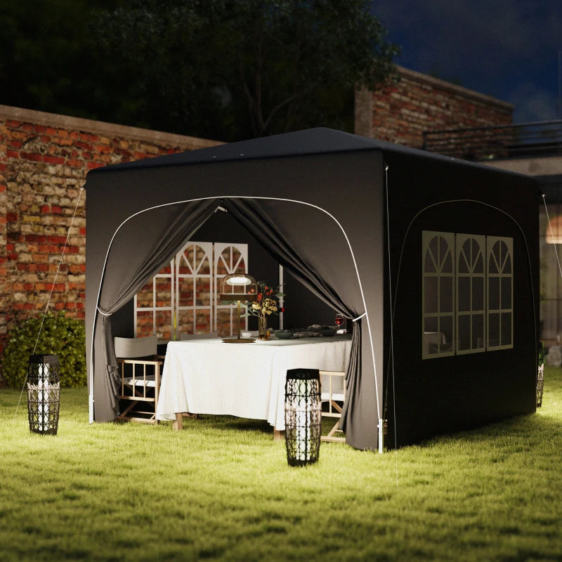 Durable 3x3m Pop-Up Gazebo Shelter with Accessories
