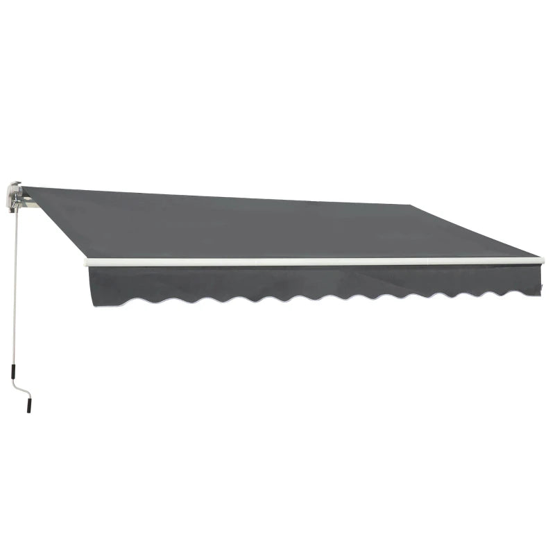 3.5m x 2.5m Dark Grey Retractable Awning Canopy
