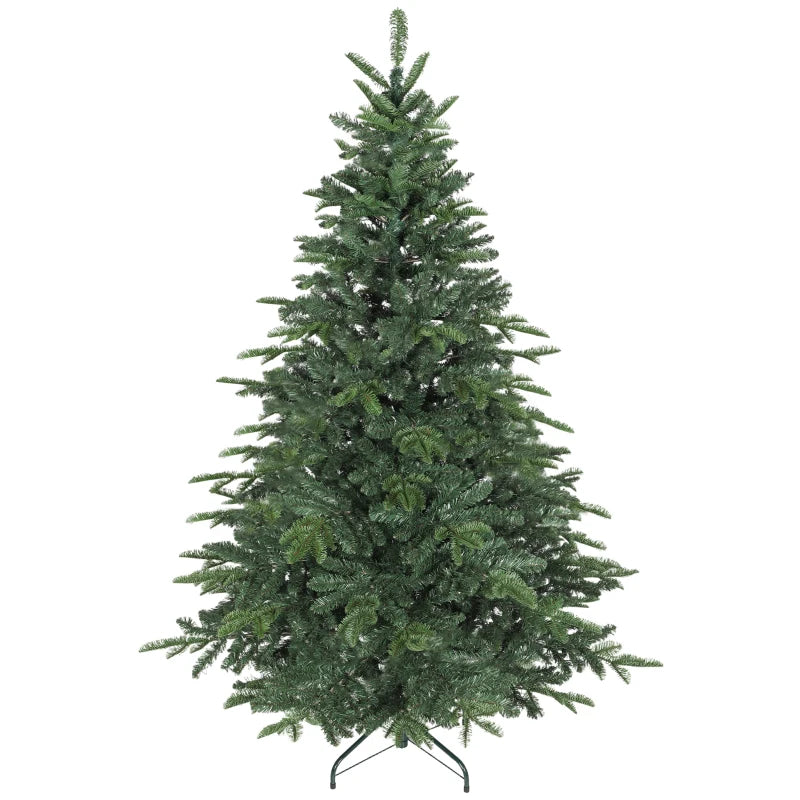 6ft Realistic Green Artificial Christmas Tree - Easy Assembly, Lifelike Branches for Holiday Decor