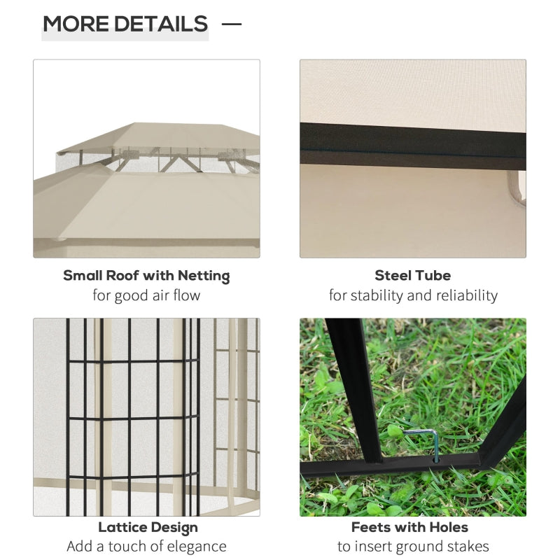 3.7m x 3m Circular Hardtop Gazebo