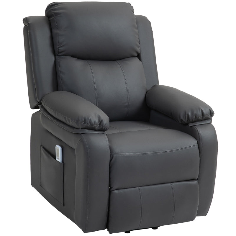 Electric Recliner Chair with Massage and Heat for Elderly, Power Lift Armchair with Remote Control and Extended Footrest
