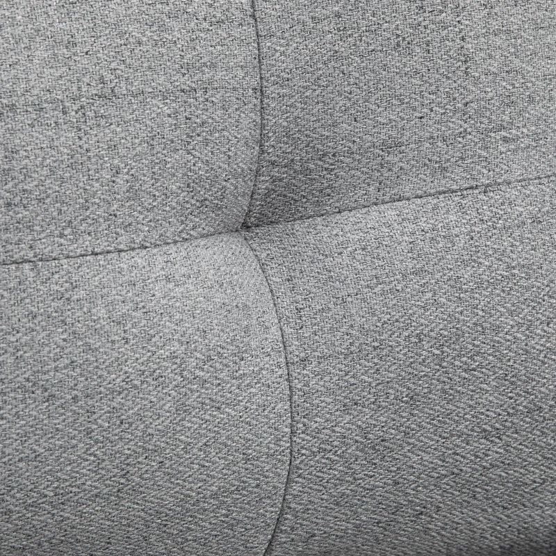 Stylish Grey Upholstered Accent Chair with Button Tufting for Living Room and Bedroom