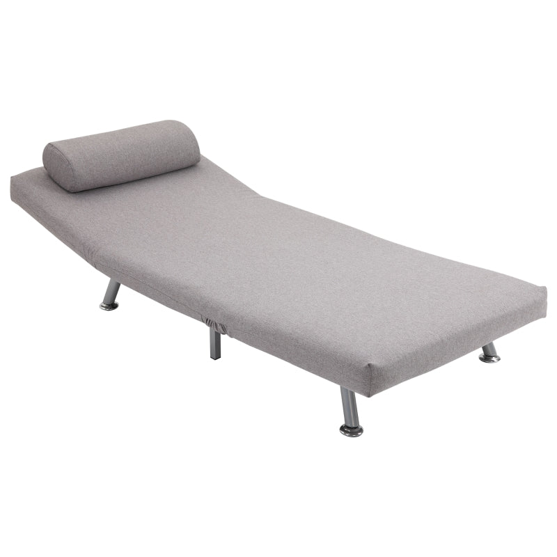 Adjustable Grey Futon Sofa Chair for Versatile Comfort and Style in Any Living Space
