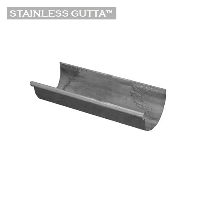 Stainless Steel 185mm Half Round Gutter - 2.4m