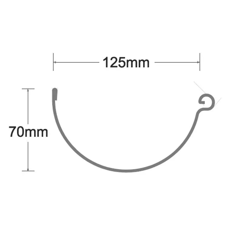 Stainless Steel 125mm Half Round Gutter 2.4m length