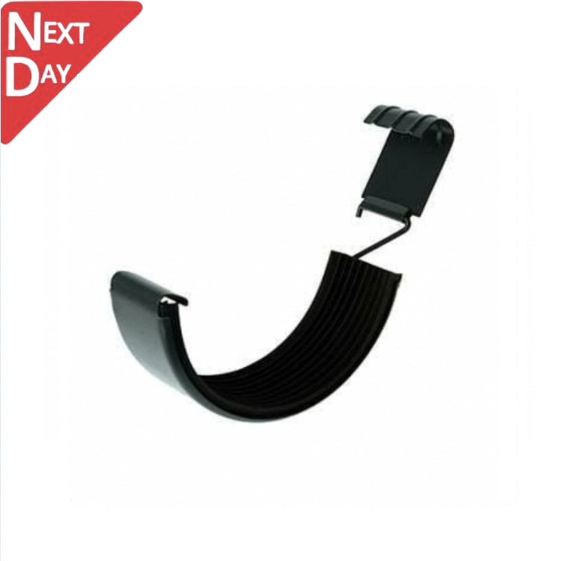 125mm Half Round Black Coated Galvanised Steel Gutter Union