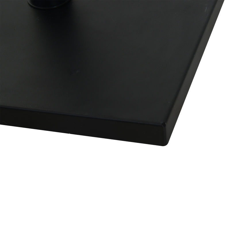 Black Square Cement Parasol Base - 11kg Umbrella Stand for Patio & Garden