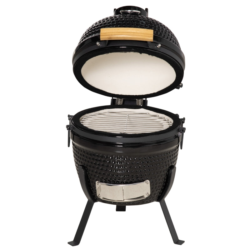 Black Cast Iron Ceramic Charcoal BBQ Oven