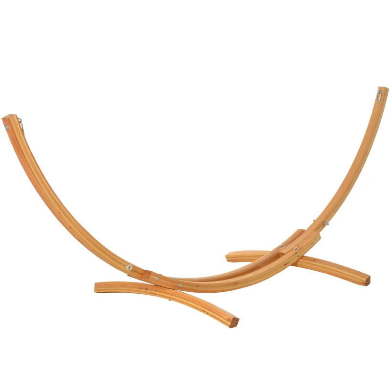 Wooden Hammock Stand - Universal Fit - Garden Picnic Camp - 3.25m - Natural