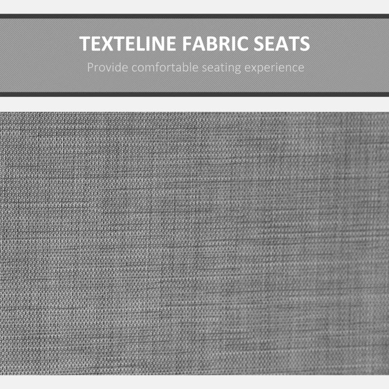 Charcoal Grey 3-Person Outdoor Swing Chair with High Back, Side Pouches, and Canopy