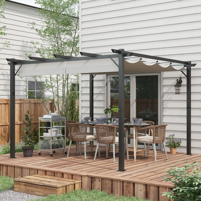 Light Grey 3m x 3m Aluminium Pergola