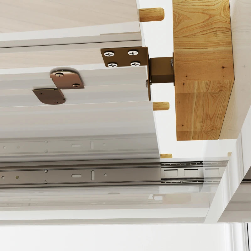 Extendable Six-Person High Gloss White Dining Table - Modern Design for Elegant Dining Rooms